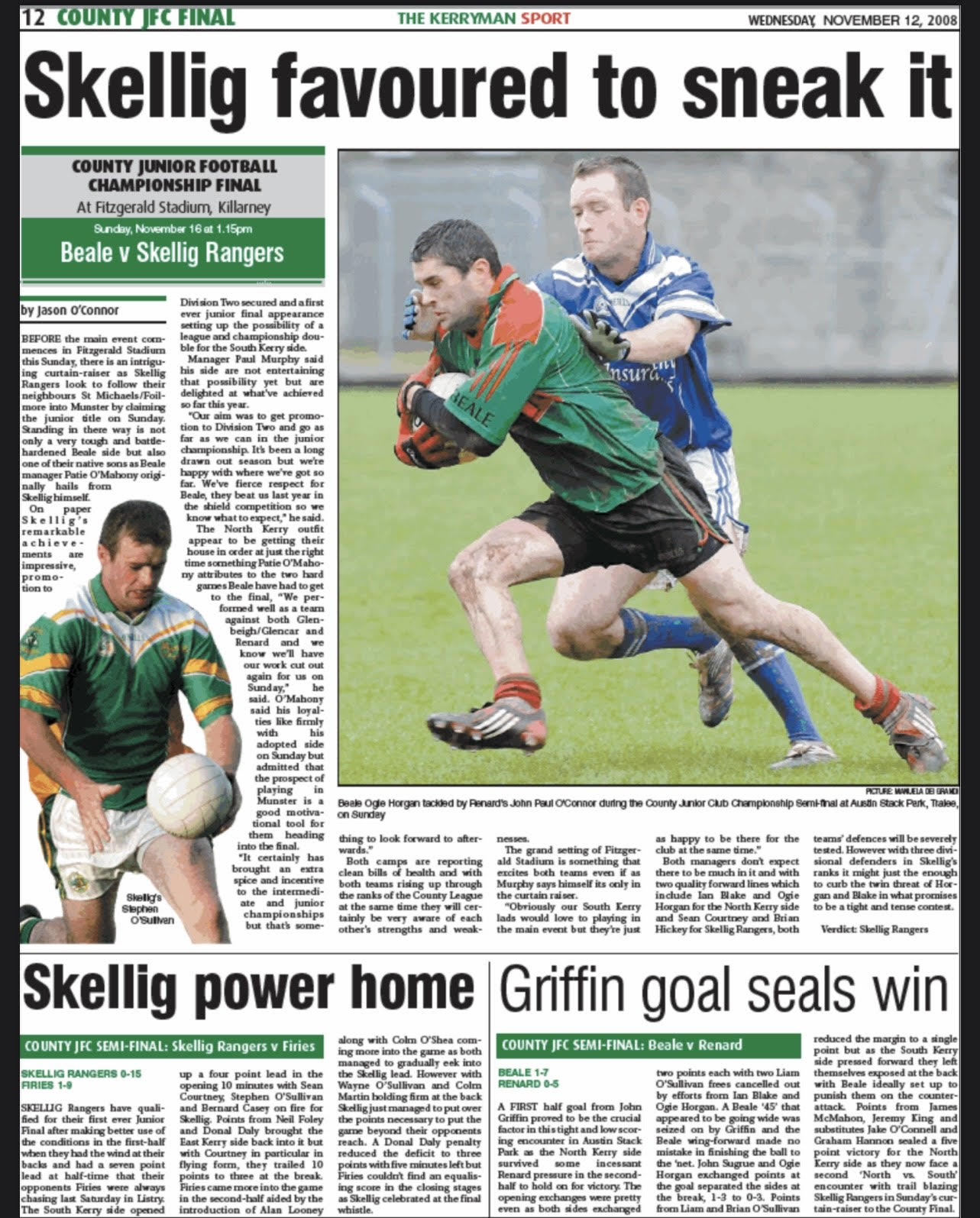 Kerry Junior Championship Campaign – Skellig Rangers GAA